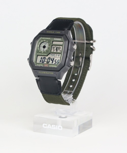 CASIO(カシオ)の「CASIO Collection / AE-1200WHUB-3AJF(デジタル腕時計・メンズ・カーキ系/カーキ・FREE)」の3枚目の写真