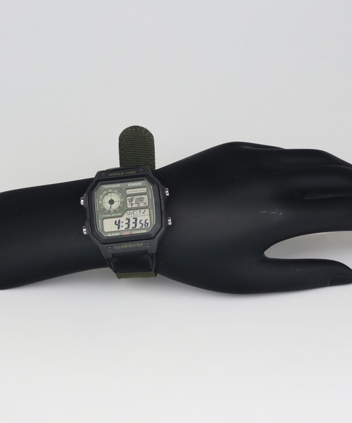 CASIO(カシオ)の「CASIO Collection / AE-1200WHUB-3AJF(デジタル腕時計・メンズ・カーキ系/カーキ・FREE)」の9枚目の写真