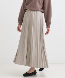 DRESKIP | 【着丈選べる】きれいめにもカジュアルにも レザー調プリーツスカート(スカート)