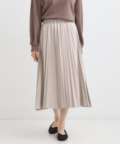 DRESKIP(ドレスキップ)の「【着丈選べる】きれいめにもカジュアルにも レザー調プリーツスカート(スカート・レディース・ブラック/ナチュラル/ブラウン系その他・00/11)」の17枚目の写真