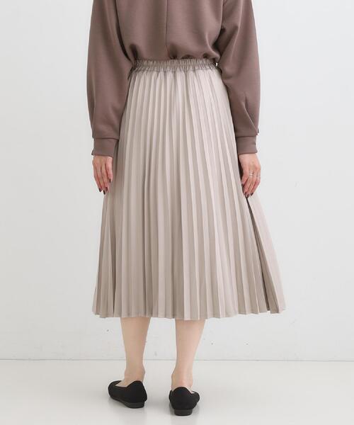 DRESKIP(ドレスキップ)の「【着丈選べる】きれいめにもカジュアルにも レザー調プリーツスカート(スカート・レディース・ブラック/ナチュラル/ブラウン系その他・00/11)」の18枚目の写真