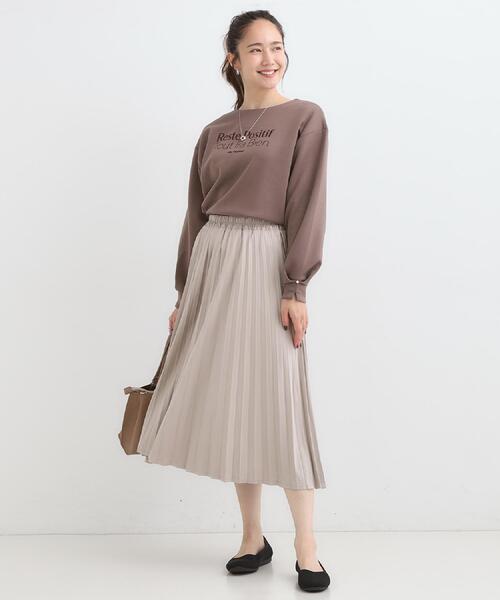 DRESKIP(ドレスキップ)の「【着丈選べる】きれいめにもカジュアルにも レザー調プリーツスカート(スカート・レディース・ブラック/ナチュラル/ブラウン系その他・00/11)」の19枚目の写真