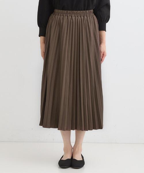 DRESKIP(ドレスキップ)の「【着丈選べる】きれいめにもカジュアルにも レザー調プリーツスカート(スカート・レディース・ブラック/ナチュラル/ブラウン系その他・00/11)」の22枚目の写真