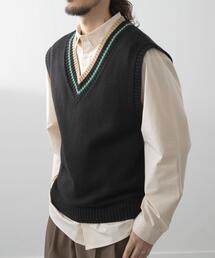 ITEMS URBANRESEARCH | ウール混チルデンVネックニットベスト(ベスト)