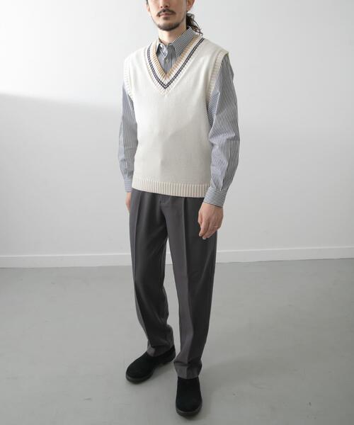 セール】ウール混チルデンVネックニットベスト（ベスト）｜ITEMS