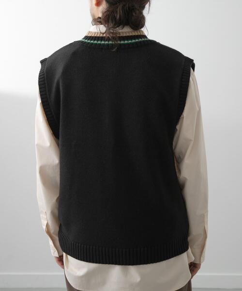 セール】ウール混チルデンVネックニットベスト（ベスト）｜ITEMS