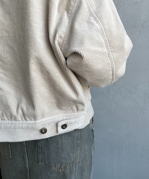 UNIVERSAL OVERALL（ユニバーサルオーバーオール）の「[UNIVERSAL OVERALL/ユニバーサルオーバーオール] 別注 ショート丈ワークジャケット（カバーオール・レディース・グレイッシュベージュ/ワンウォッシュ/インディゴブルー/ブラウン・F）」の14枚目の写真