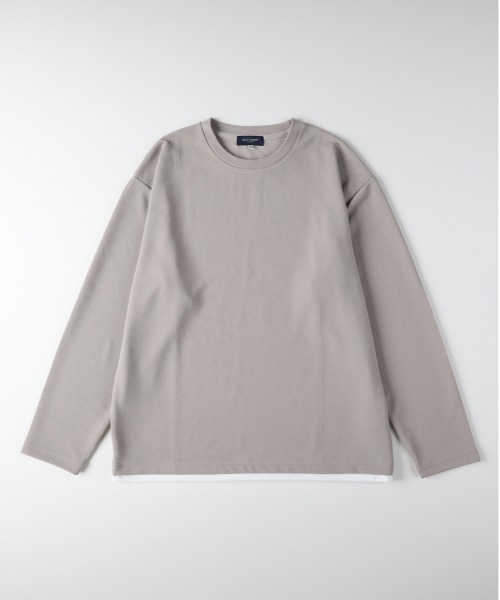 BACK NUMBER(バックナンバー)の「BACK NUMBER(バックナンバー)【メンズ】フクレジャガードフェイクレイヤードロングスリーブTシャツ(Tシャツ/カットソー・メンズ・ダークグレー/ライトグレー/ベージュ・M/L/XL)」の3枚目の写真
