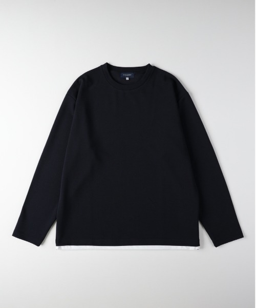 BACK NUMBER(バックナンバー)の「BACK NUMBER(バックナンバー)【メンズ】フクレジャガードフェイクレイヤードロングスリーブTシャツ(Tシャツ/カットソー・メンズ・ダークグレー/ライトグレー/ベージュ・M/L/XL)」の2枚目の写真