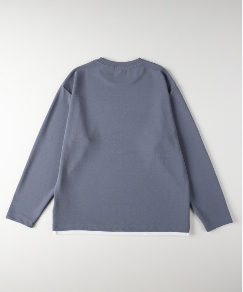 BACK NUMBER(バックナンバー)の「BACK NUMBER(バックナンバー)【メンズ】フクレジャガードフェイクレイヤードロングスリーブTシャツ(Tシャツ/カットソー・メンズ・ダークグレー/ライトグレー/ベージュ・M/L/XL)」の4枚目の写真