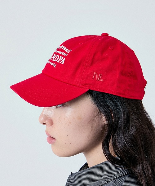 M TO R(ムウトアール)の「【GRANDPA】x ムウトアール LOGO CAP(キャップ・レディース・ブラック/レッド・FREE)」の4枚目の写真