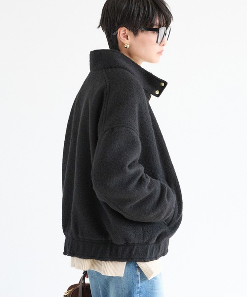 BARNYARDSTORM（バンヤードストーム）の「BARNYARDSTORM / スタンドカラースライバーブルゾン【WEB限定サイズ】（ブルゾン・レディース・チャコール/ブラック・S/M/L）」の11枚目の写真