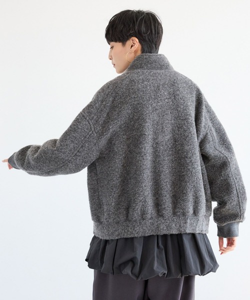 BARNYARDSTORM（バンヤードストーム）の「BARNYARDSTORM / スタンドカラースライバーブルゾン【WEB限定サイズ】（ブルゾン・レディース・チャコール/ブラック・S/M/L）」の18枚目の写真