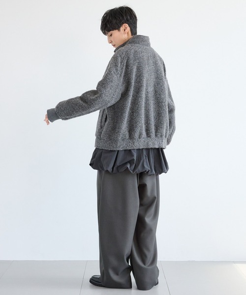 BARNYARDSTORM（バンヤードストーム）の「BARNYARDSTORM / スタンドカラースライバーブルゾン【WEB限定サイズ】（ブルゾン・レディース・チャコール/ブラック・S/M/L）」の21枚目の写真