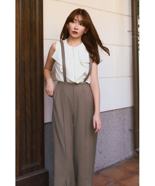 シャツ+ブラウス(半袖+袖なし) herlipto Fleurine Ruffle Blouse Fleurine Ruffle Blouse（シャツ/ブラウス）｜Her lip to（ハーリップ