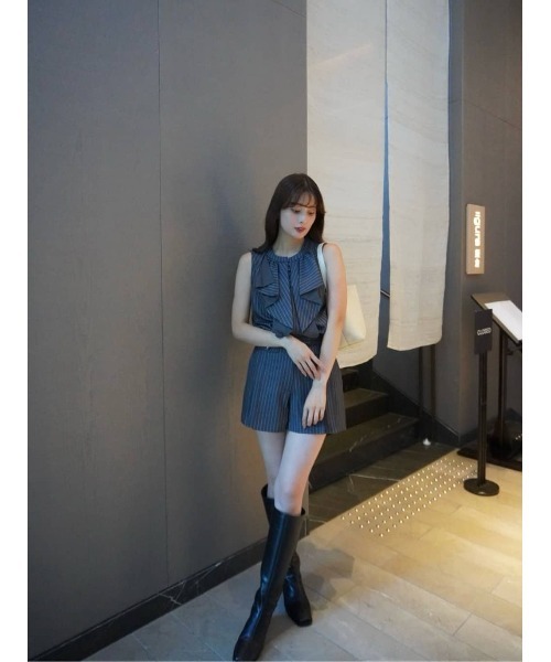 シャツ+ブラウス(半袖+袖なし) herlipto Fleurine Ruffle Blouse Fleurine Ruffle Blouse（シャツ/ブラウス）｜Her lip to（ハーリップ