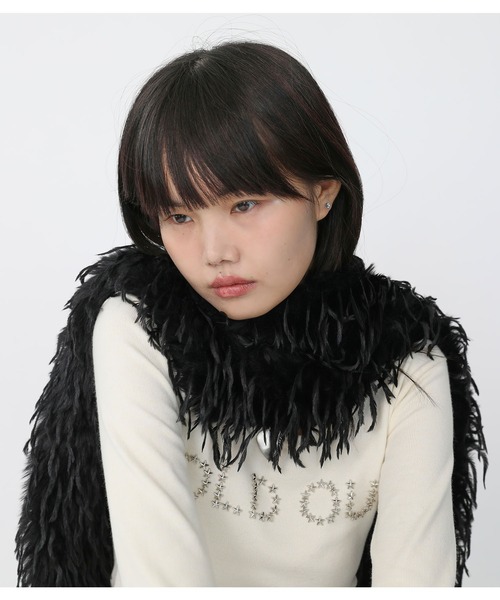 セール】feather image long muffler / フェザーイメージロング