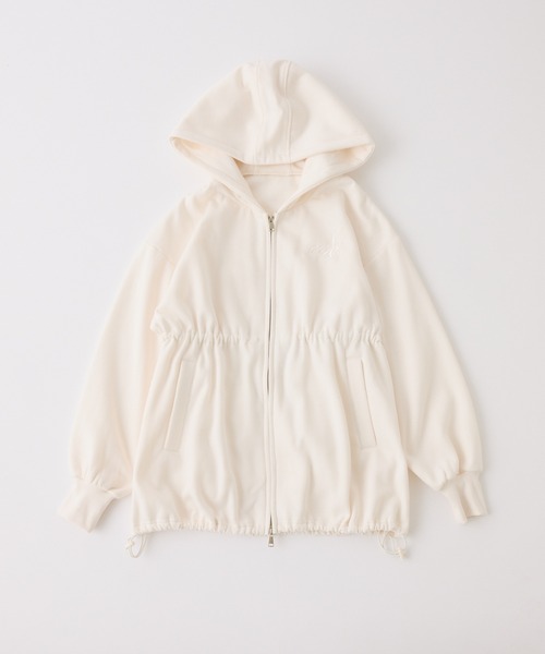 one after another NICE CLAUP(ワンアフターアナザーナイスクラップ)の「ウエスト絞りビッグパーカー(パーカー・レディース・チャコールグレー/アイボリー/ライトグレー/ブラウン・FREE)」の17枚目の写真