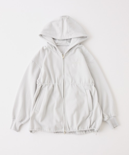 one after another NICE CLAUP(ワンアフターアナザーナイスクラップ)の「ウエスト絞りビッグパーカー(パーカー・レディース・チャコールグレー/アイボリー/ライトグレー/ブラウン・FREE)」の18枚目の写真