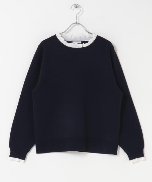 ITEMS URBANRESEARCH(アイテムズ アーバンリサーチ)の「ミラノリブフリルドッキングニット(ニット/セーター・レディース・グレー系その他/ネイビー/ベージュ・FREE)」の19枚目の写真