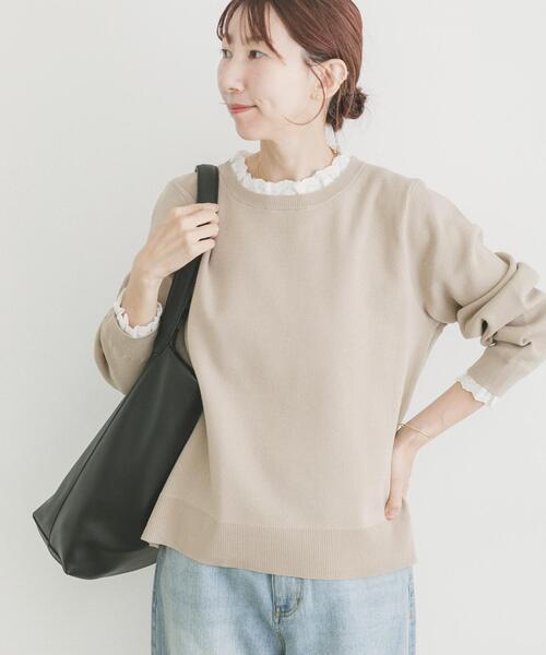 ミラノリブフリルドッキングニット（ニット/セーター）｜ITEMS