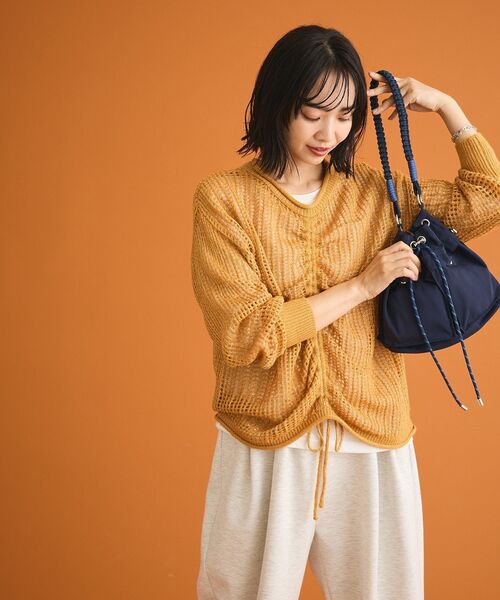 Green　Parks（グリーンパークス）の「andmikka.パラコードナイロンショルダーリュック（バックパック/リュック・レディース・カーキ/ブラック/ネイビー・FREE）」の8枚目の写真