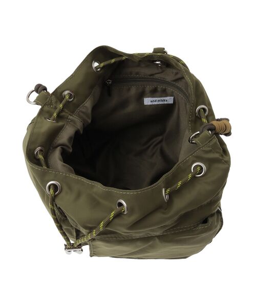 Green　Parks（グリーンパークス）の「andmikka.パラコードナイロンショルダーリュック（バックパック/リュック・レディース・カーキ/ブラック/ネイビー・FREE）」の20枚目の写真