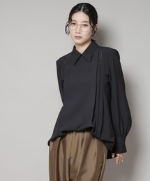 NANO universe | ダブルクロス衿付きハシゴレースブラウス(シャツ/ブラウス)