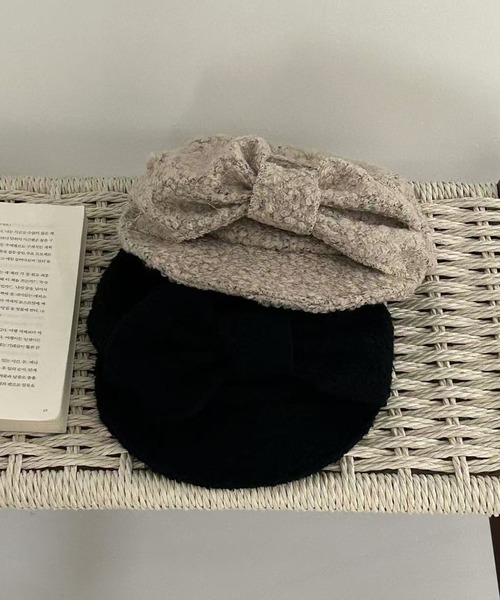 SANSeLF（サンセルフ）の「【SANSeLF】 ブークレリボンキャスケット ボリュームクラウン saa25a091（キャップ・レディース・ライトベージュ/ブラック・FREE）」の9枚目の写真