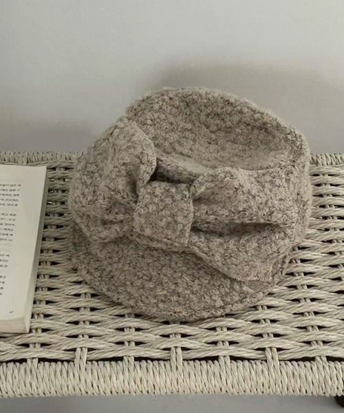 SANSeLF（サンセルフ）の「【SANSeLF】 ブークレリボンキャスケット ボリュームクラウン saa25a091（キャップ・レディース・ライトベージュ/ブラック・FREE）」の8枚目の写真