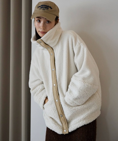 セール】ボア切り替えブルゾン（ブルゾン）｜pocket（ポケット）の