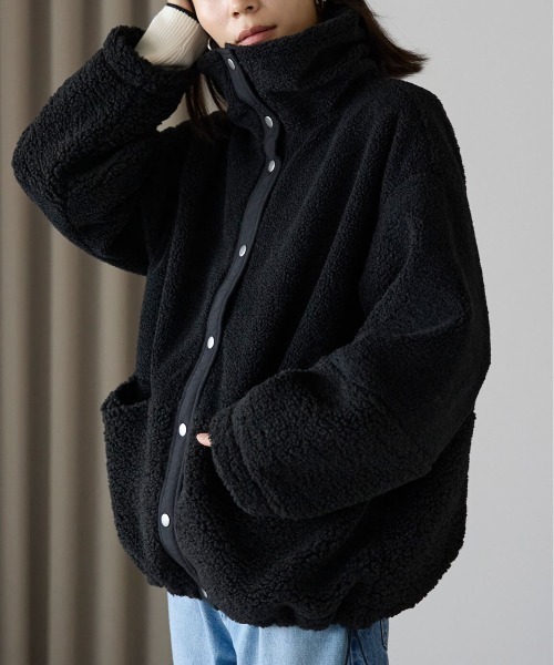 セール】ボア切り替えブルゾン（ブルゾン）｜pocket（ポケット）の
