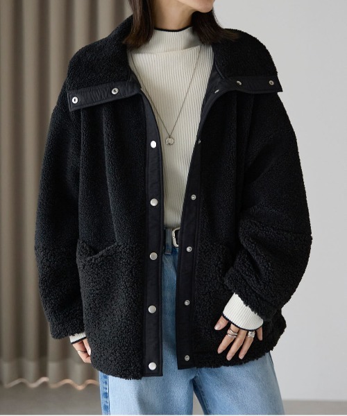 セール】ボア切り替えブルゾン（ブルゾン）｜pocket（ポケット）の