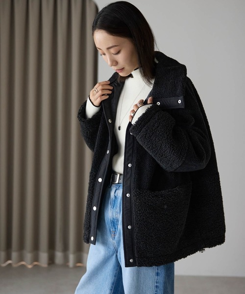 セール】ボア切り替えブルゾン（ブルゾン）｜pocket（ポケット）の