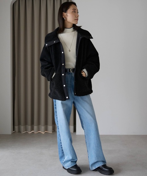 セール】ボア切り替えブルゾン（ブルゾン）｜pocket（ポケット）の