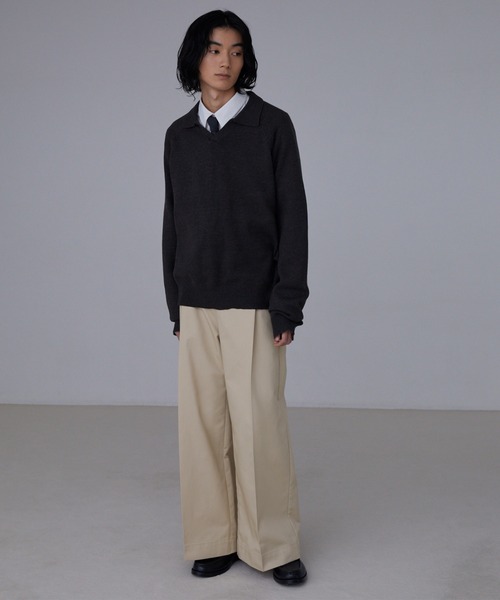 LUENNA（ルエナ）の「【LUENNA】Wide Straight Chino Pants / ワイドストレートチノパンツ（チノパンツ・メンズ・ベージュ/ブラック・S/M/L）」の16枚目の写真