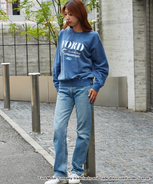 GOOD ROCK SPEED（グッドロックスピード）の「GOOD ROCK SPEED/グッドロックスピード FORD Sweatshirt クルーネックスウェット 旧車（スウェット・メンズ・ネイビー/グレー・M/L/XL）」の8枚目の写真
