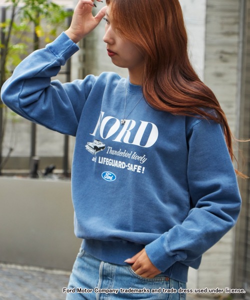 GOOD ROCK SPEED（グッドロックスピード）の「GOOD ROCK SPEED/グッドロックスピード FORD Sweatshirt クルーネックスウェット 旧車（スウェット・メンズ・ネイビー/グレー・M/L/XL）」の3枚目の写真