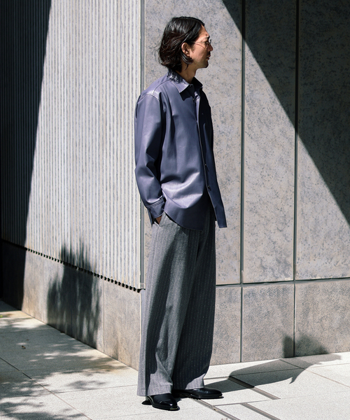 25awEDIFICEm’s braque TUCK WIDE BUGGY セール】m's braque (エムズ ブラック) TUCK WIDE BUGGY パンツ