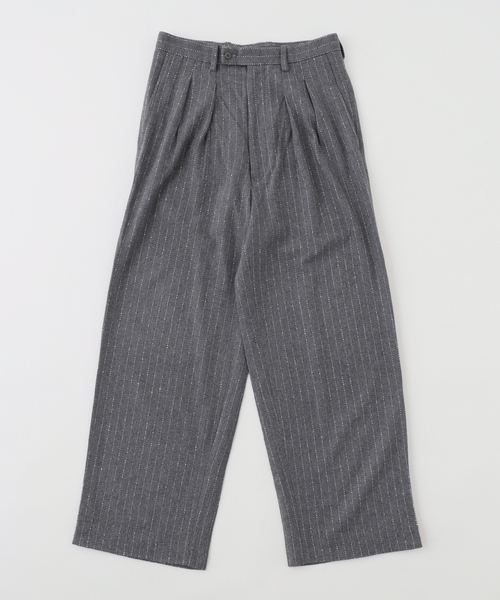 セール】m's braque (エムズ ブラック) TUCK WIDE BUGGY パンツ