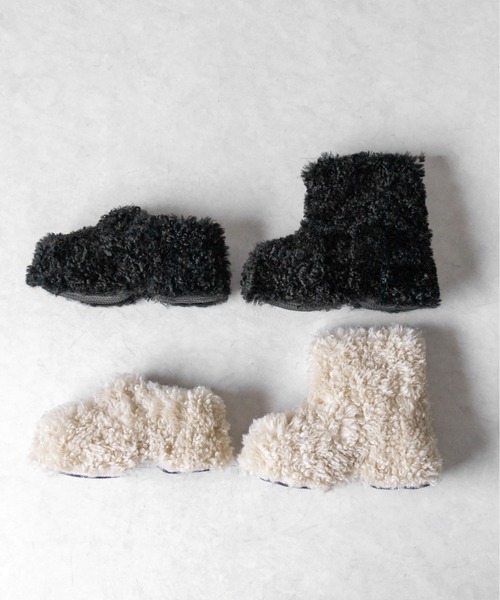 me+em select（ミームセレクト）の「【 ２color 】厚底テディボアショートブーツ ／ platform teddy boa short boots（ブーツ・レディース・ブラック/アイボリー・37/38/39/40）」の10枚目の写真