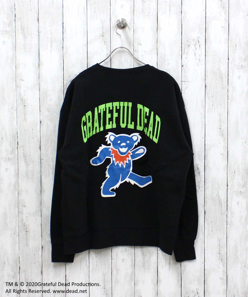 Grateful Dead(グレイトフルデッド)の「メンズ GRATEFUL DEAD グレイトフルデッド 裏起毛 オーバーサイズ トレーナー(スウェット・メンズ・ベージュ系その他/キャメル/オートミール/ベージュ/ネイビー/ブルー系その他/グリーン系その他/グレー系その他2/チャコールグレー/杢グレー/ダークグリーン/ヘザーチャコール/ブラック系その他/グレイッシュベージュ/グレー系その他/ブラック・M/L/XL)」の3枚目の写真