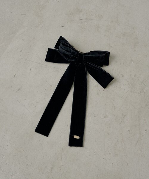 Chico（チコ）の「ベロアリボンバレッタ（バレッタ/ヘアクリップ・レディース・ブラウン/ブラック・FREE）」の5枚目の写真