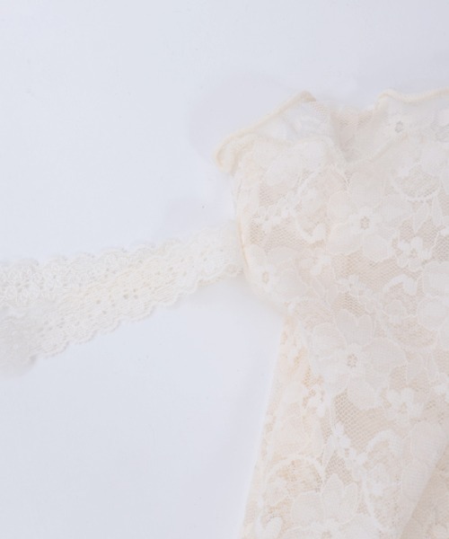 axes femme（アクシーズファム）の「ローズ×リボンレースソックス（ソックス/靴下・レディース・ブラック/キナリ・FREE）」の9枚目の写真