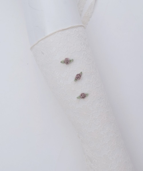 axes femme（アクシーズファム）の「ローズ×リボンレースソックス（ソックス/靴下・レディース・ブラック/キナリ・FREE）」の11枚目の写真