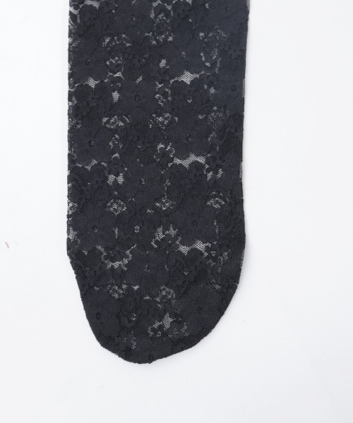 axes femme（アクシーズファム）の「ローズ×リボンレースソックス（ソックス/靴下・レディース・ブラック/キナリ・FREE）」の16枚目の写真