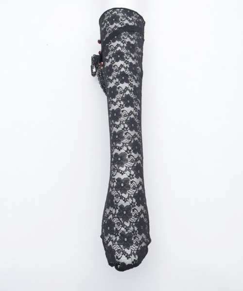 axes femme（アクシーズファム）の「ローズ×リボンレースソックス（ソックス/靴下・レディース・ブラック/キナリ・FREE）」の18枚目の写真