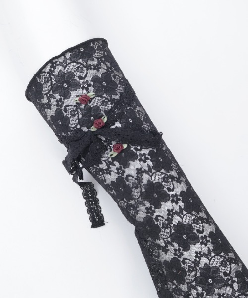 axes femme（アクシーズファム）の「ローズ×リボンレースソックス（ソックス/靴下・レディース・ブラック/キナリ・FREE）」の19枚目の写真