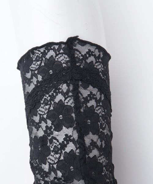 axes femme（アクシーズファム）の「ローズ×リボンレースソックス（ソックス/靴下・レディース・ブラック/キナリ・FREE）」の21枚目の写真