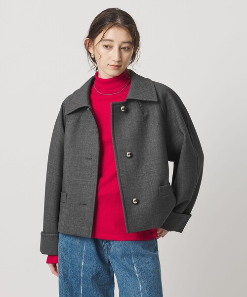 UNITED ARROWS（ユナイテッドアローズ）の「プレーン ショート ジャケット（その他アウター・レディース・ブラック/グレー系・38/36）」の3枚目の写真